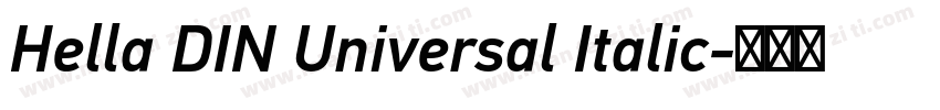 Hella DIN Universal Italic字体转换